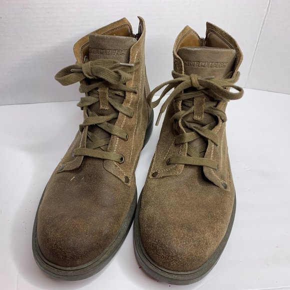 Skechers Other - Skechers Leather Lace Up Ankle Height Boots